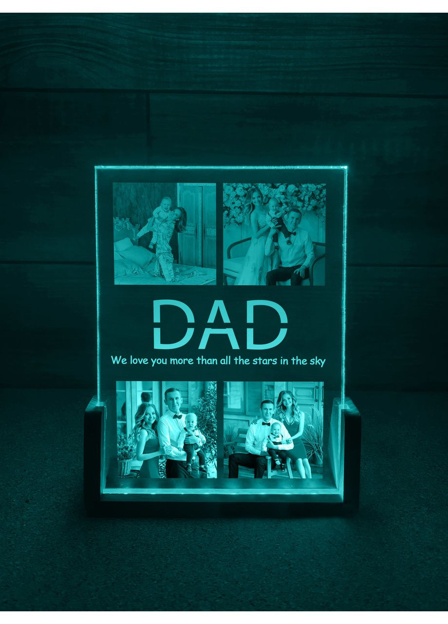 Фоторамка з підсвіткою Тато (DAD) Creative (355396503)