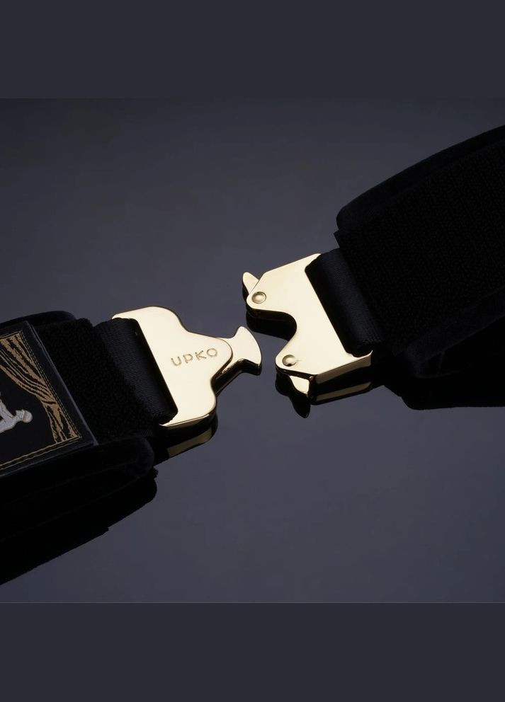 Бондаж із наручниками, поножами та манжетами на стегна UPKO Clack, чорний No Brand (303891125)