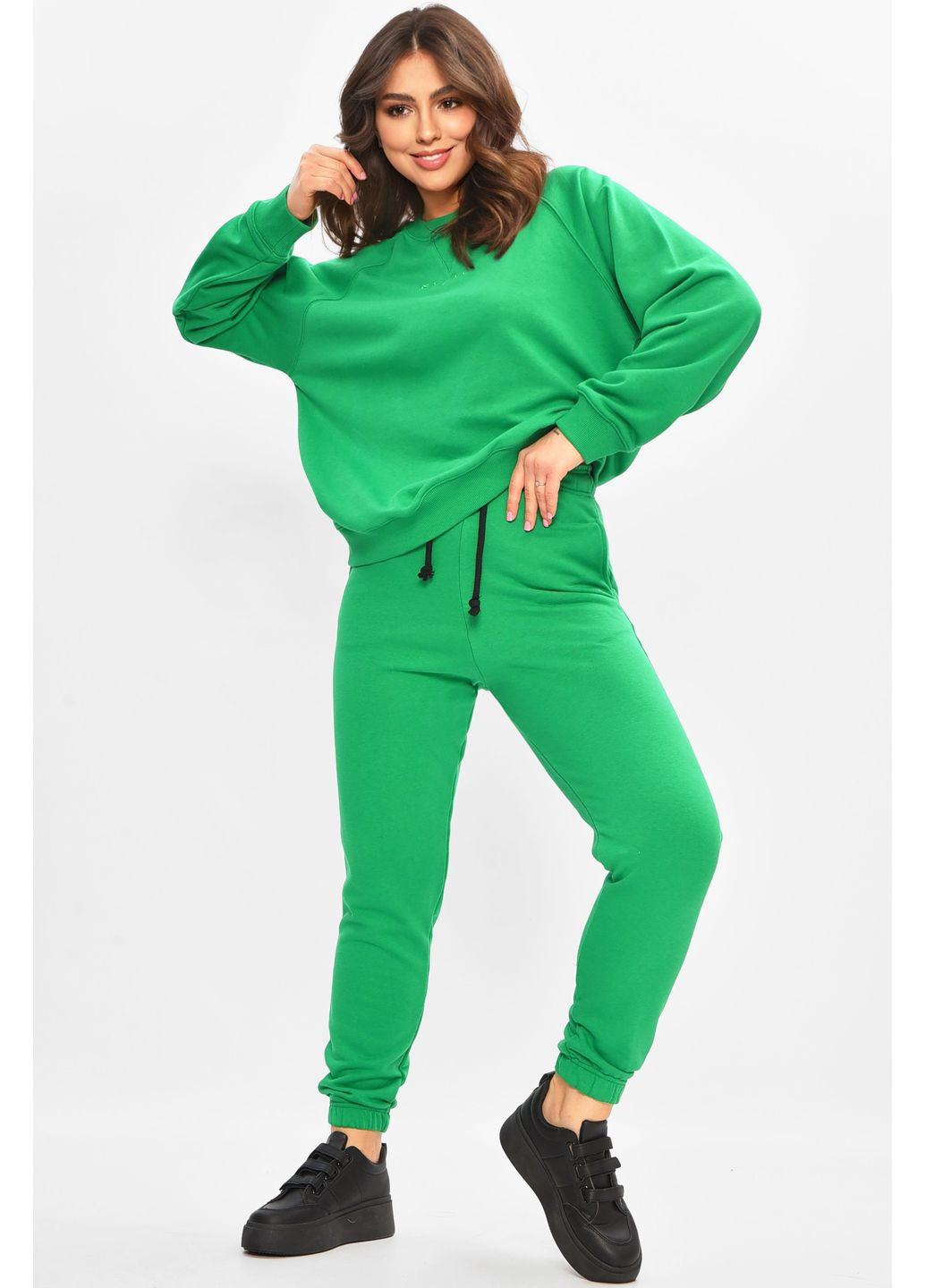 Спортивный костюм женский зеленого цвета Let's Shop (362627018)