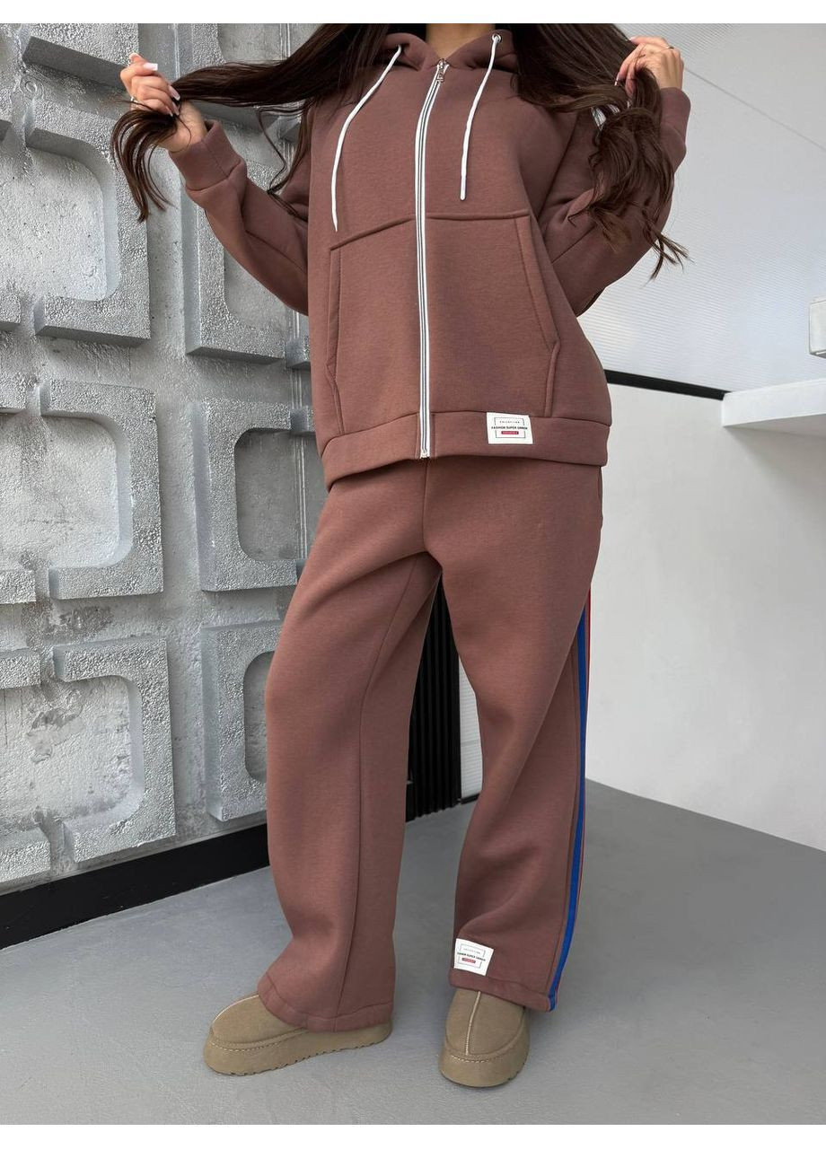 Теплый спортивный костюм с лампасами No Brand (365639421)