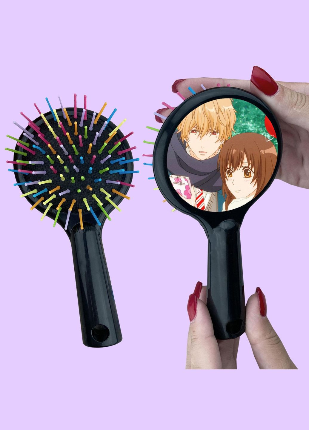 Гребінець для волосся Аніме Вовчиця та Чорний Принц #0004 чорний No Brand (315041230)