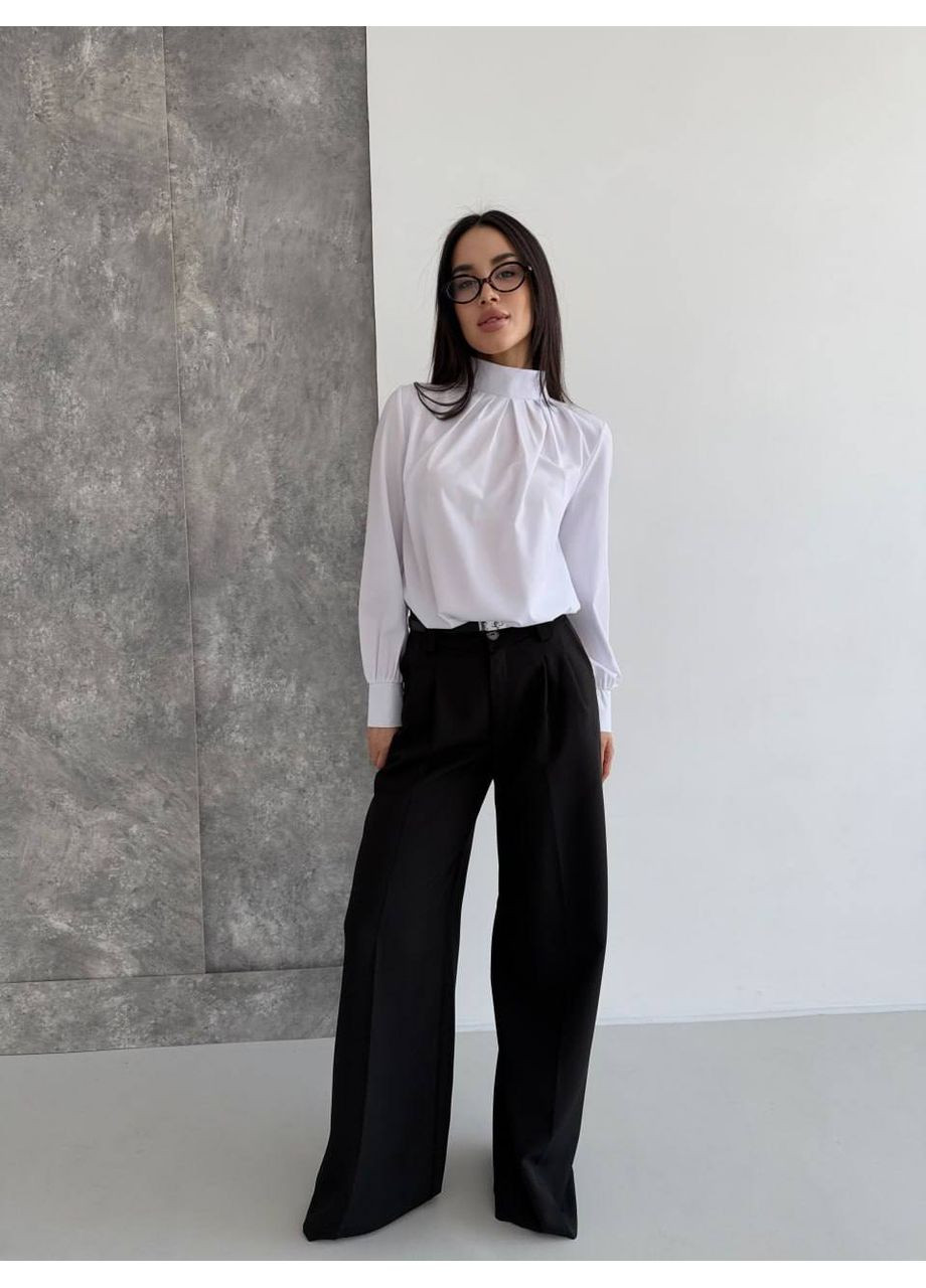 Белая классическая рубашка однотонная DK/DL Мода без кордонів