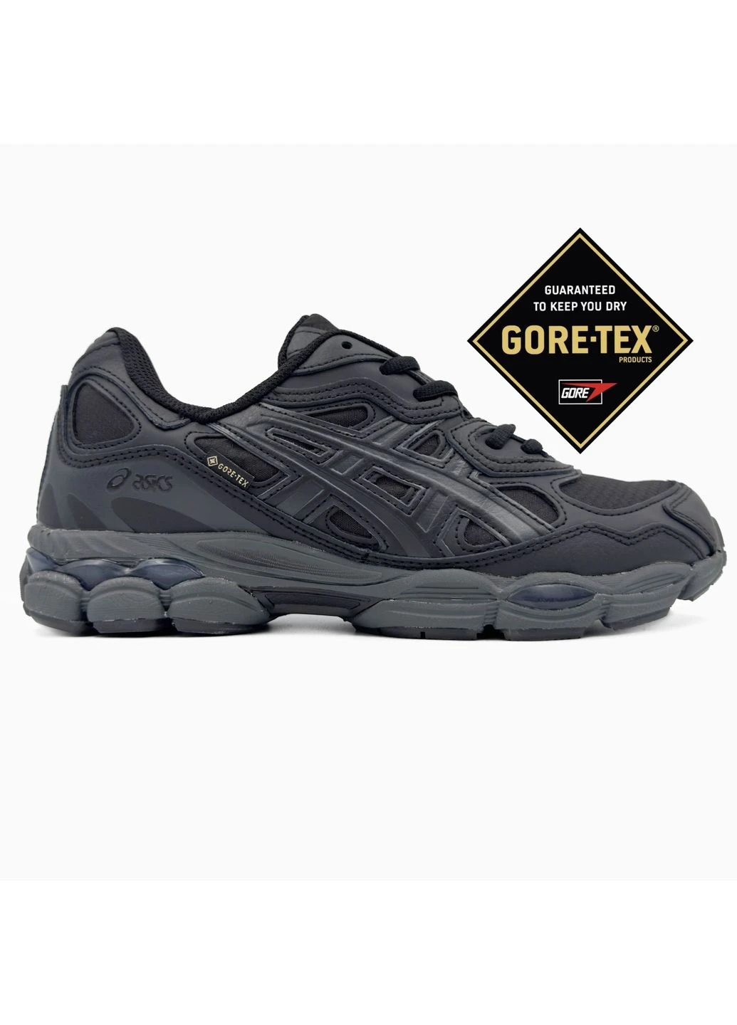 КРОСІВКИ ЖІНОЧІ ASICS GEL-NYC BLACK GORE-TEX АСІКС ГЕЛЬ НЮК ЧОРНІ No Brand чорні демісезони (392003633)