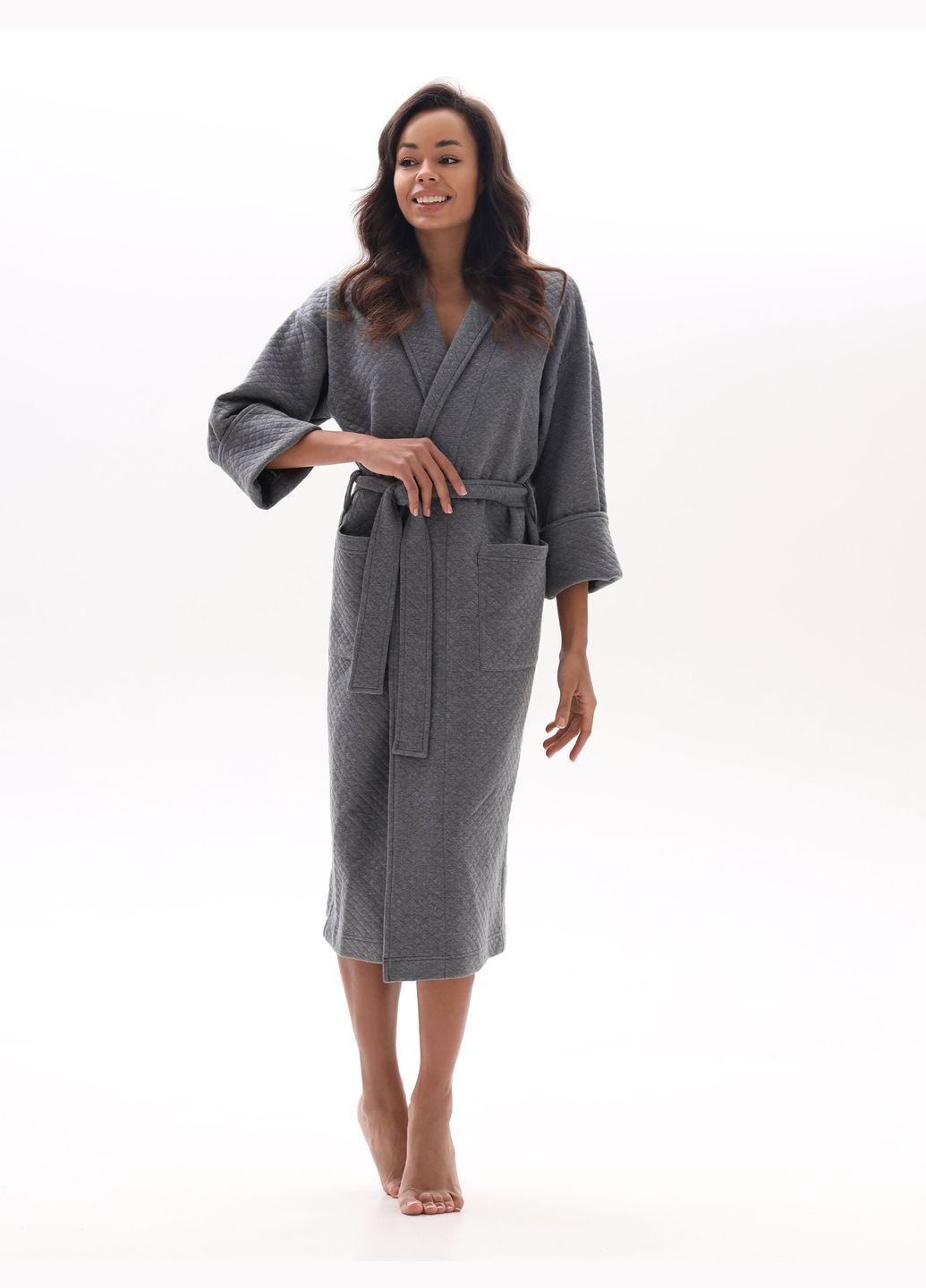 Халат женский длинный из стеганного утепленного трикотажа German Volf (315069867)