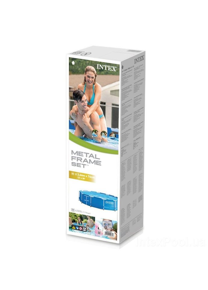 Бассейн каркасный 28210 круглый, 366-76см, объем – 6 503 л Intex (337093346)