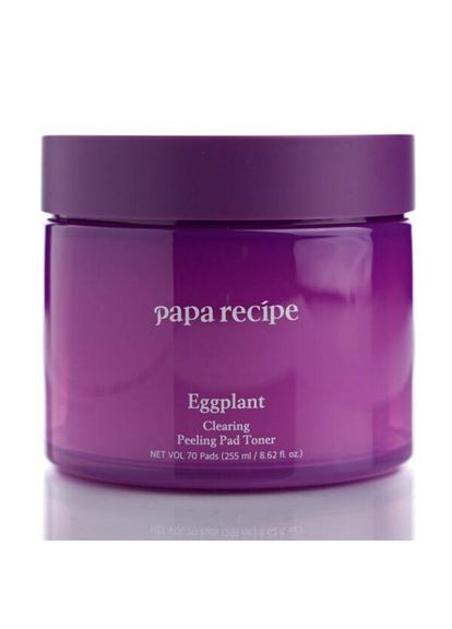 Пілінг-педи для обличчя з екстрактом баклажана Eggplant Clearing Peeling Pad Toner Papa Recipe (372596209)