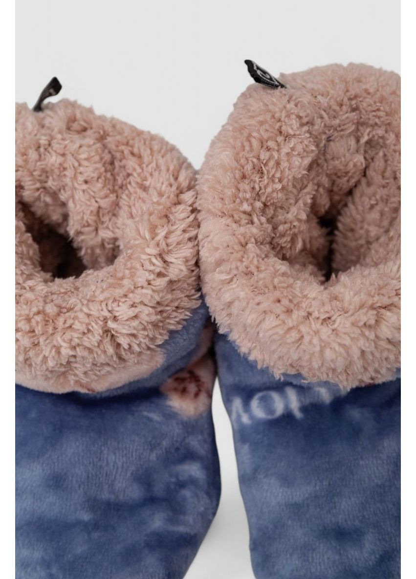 Голубые домашние плюшевые тапочки-сапожки для детей, 102r1003 Ager