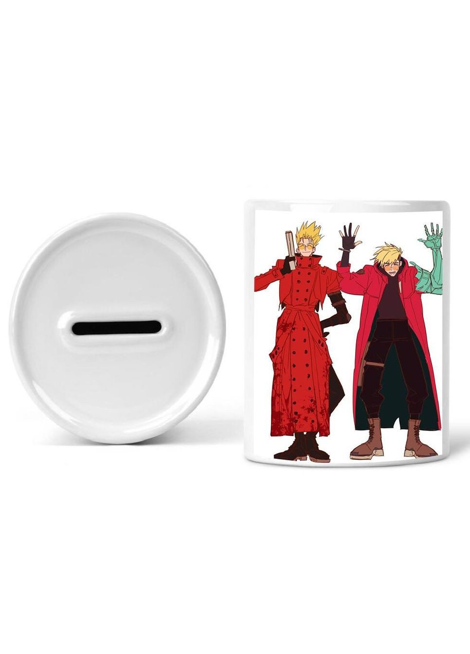 Скарбничка, копілка для грошей Аніме Тріган #0005 біла керамічна No Brand (315044337)