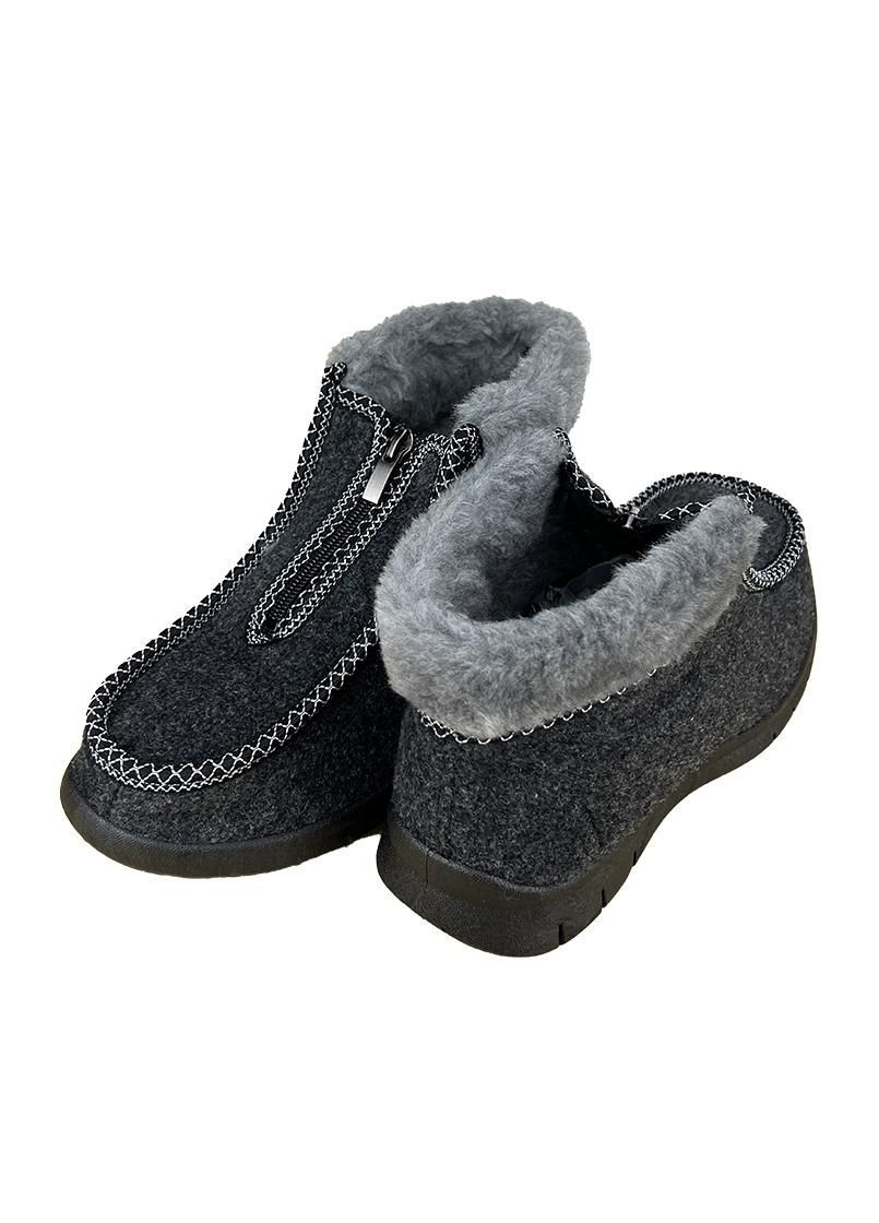 Серые бурки женские короткие серые на замке 30101-1 Dago