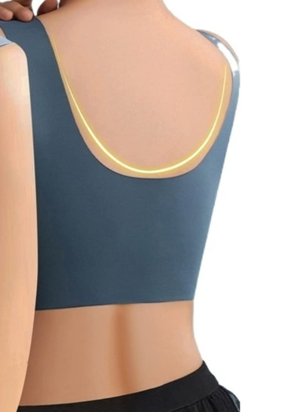 Топ женский с вставками сетки на декольте No Brand (346872185)