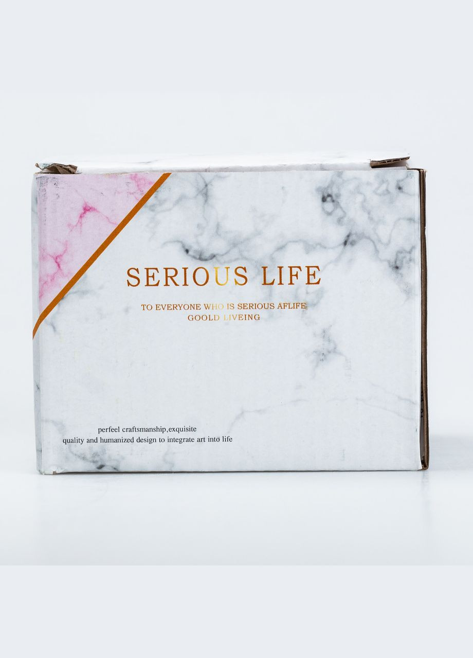 Чашка з ручкою у вигляді бантика керамічна 350 мл Блакитна TS Kitchen (315637848)