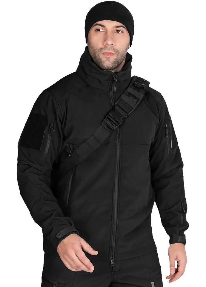 Чорна демісезонна куртка phantom ystem ofthell чорний Camotec