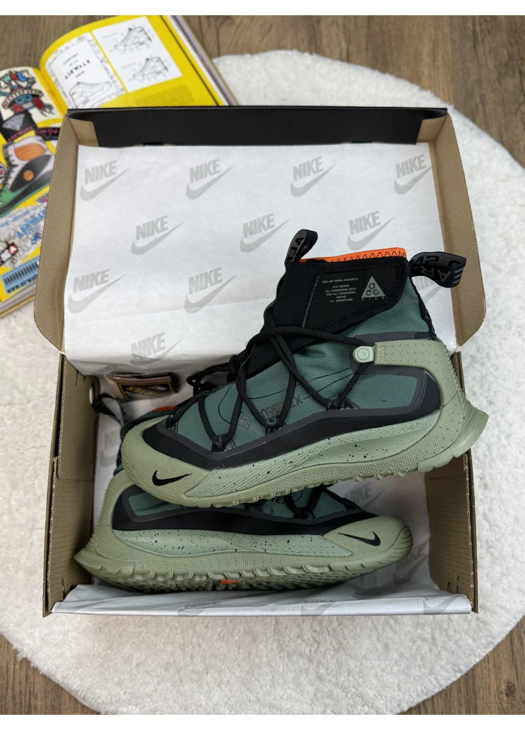 Комбіновані літні кросівки nike acg terra antarktik juniper fog найк асж No Brand