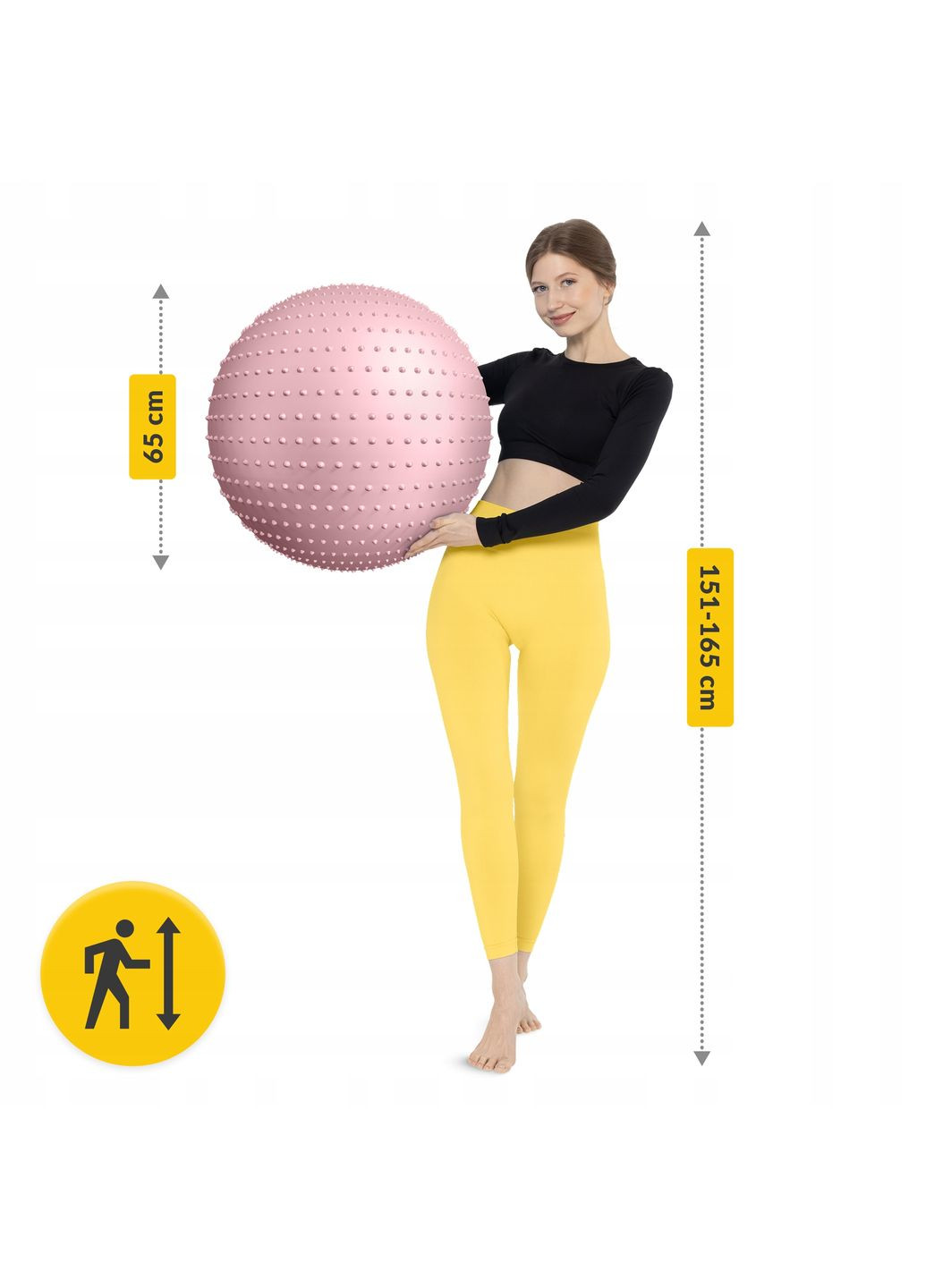 Мяч для фитнеса (фитбол) 65 см массажный Anti-Burst Pink () 4FIZJO P-5905973400220 (345714805)