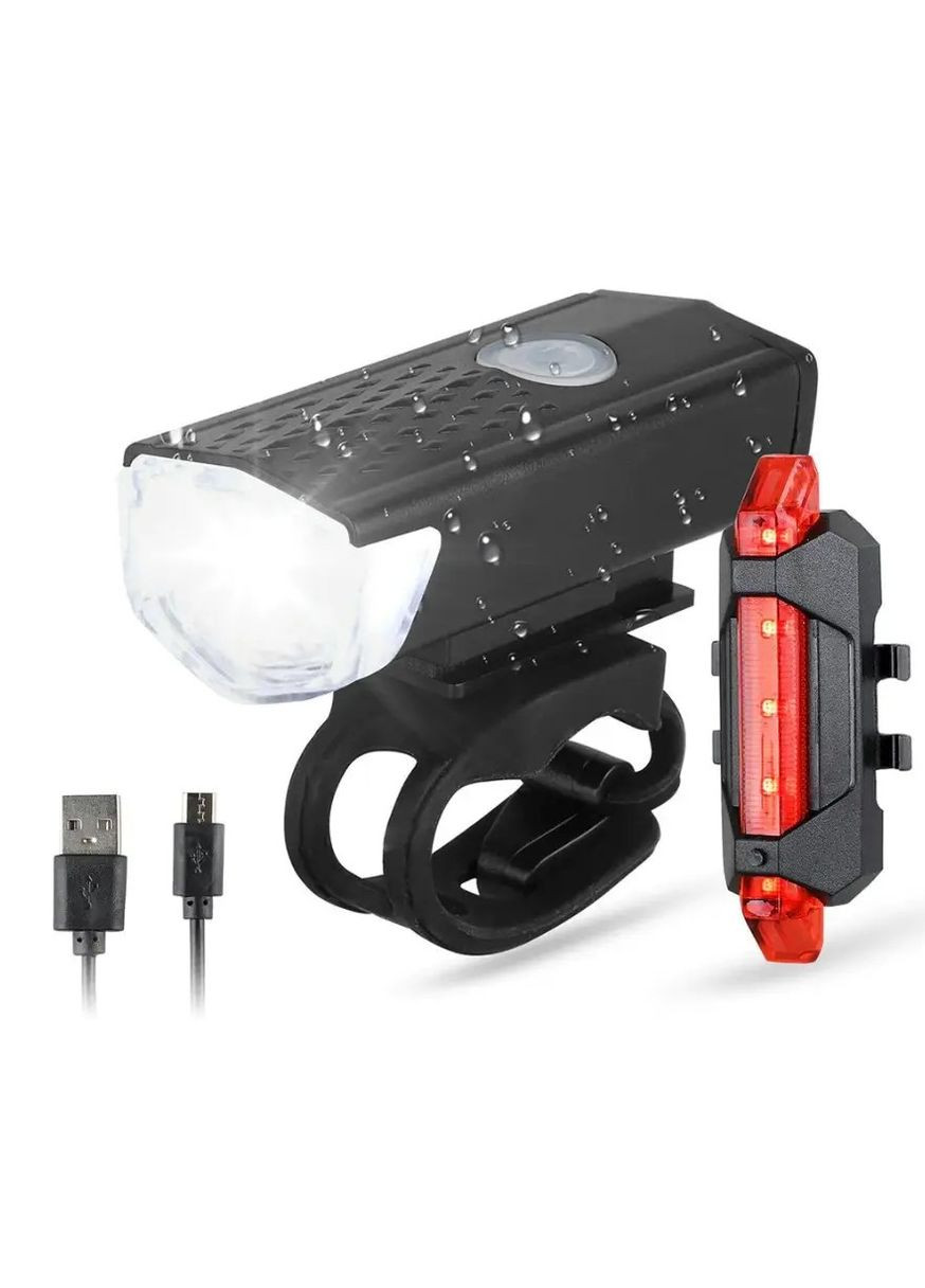 Велосипедный USB-фонарик передний+задний No Brand (321971861)