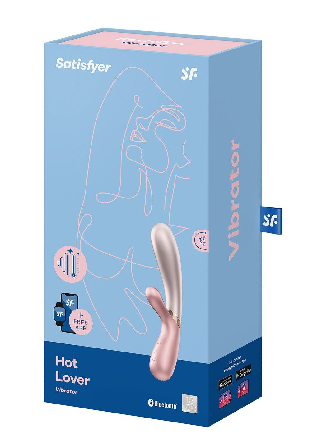 Двойной смарт вибратор с функцией нагрева Hot Lover Pink Satisfyer (288129194)