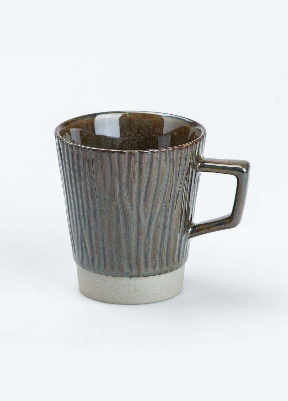 Чашка керамічна для чаю та кави 300 мл у стилі ретро Графіт TS Kitchen (315637295)