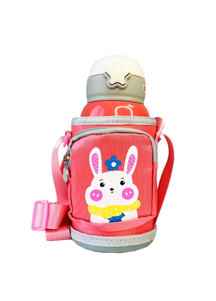 Термос-поїльник з силіконовою трубочкою Зайчик MGZ-0311-3, 600 мл No Brand (354756363)