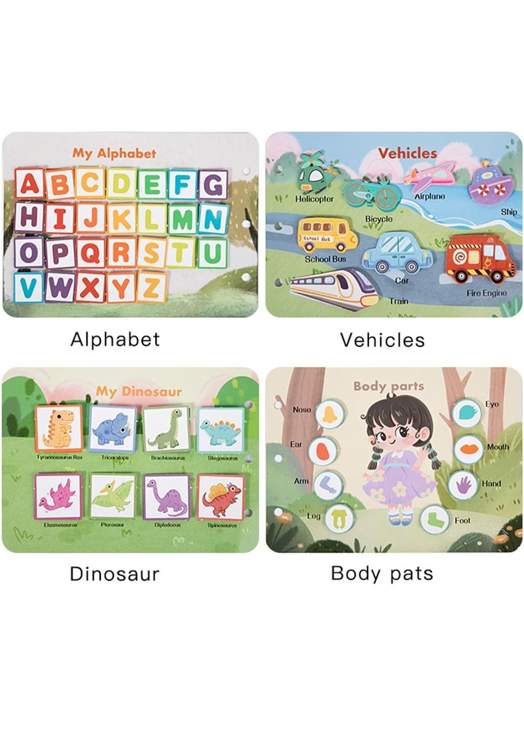 Развивающая книга Монтессори на липучке Busy Book No Brand (303425540)