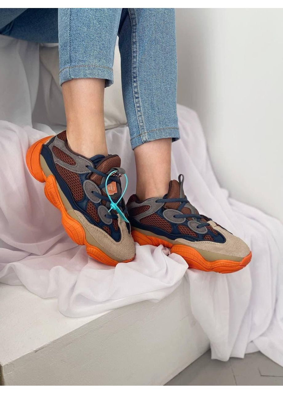 КРОСІВКИ ЖІНОЧІ ADIDAS YEEZY BOOST 500 ENFLAME АДІДАС ІЗІ БУСТ No Brand коричневі демісезони (367174009)