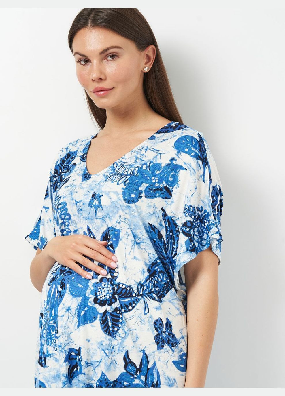 Білий повсякденний плаття для вагітних H&M з квітковим принтом