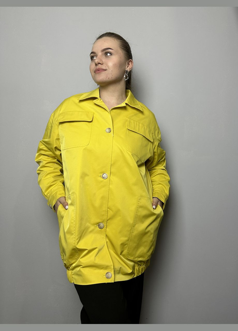 Жовта демісезонна куртка жіноча жовта осінева mktrg3522 Modna KAZKA