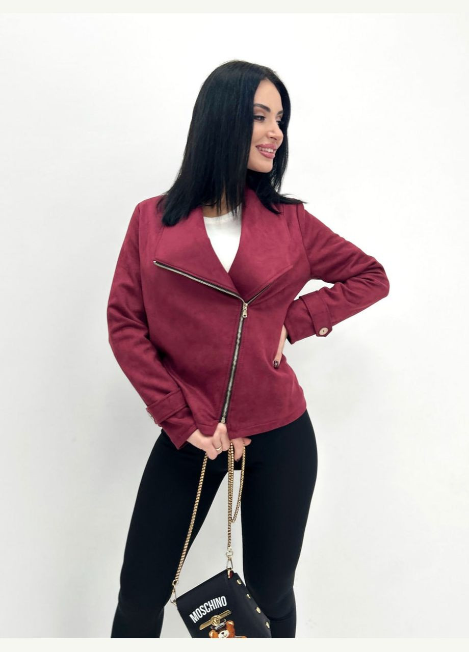 Бордовая демисезонная куртка-жакет Fashion Girl "Nessa"
