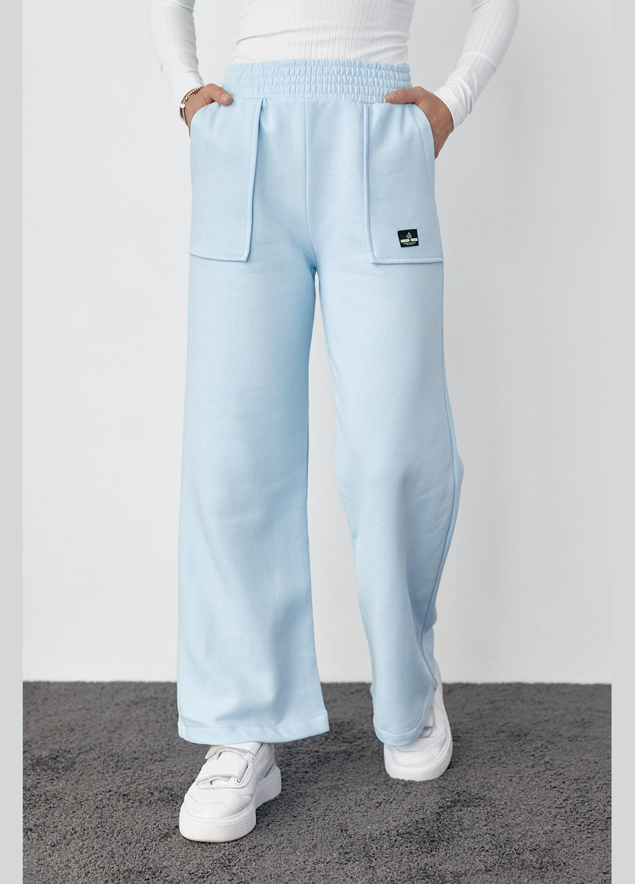 Трикотажные штаны на флисе с накладными карманами 58342 Lurex (280910224)