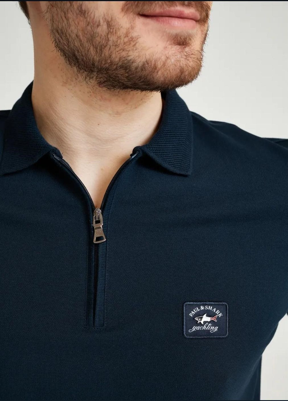 Темно-синяя футболка-поло мужское paul&shark для мужчин Paul & Shark