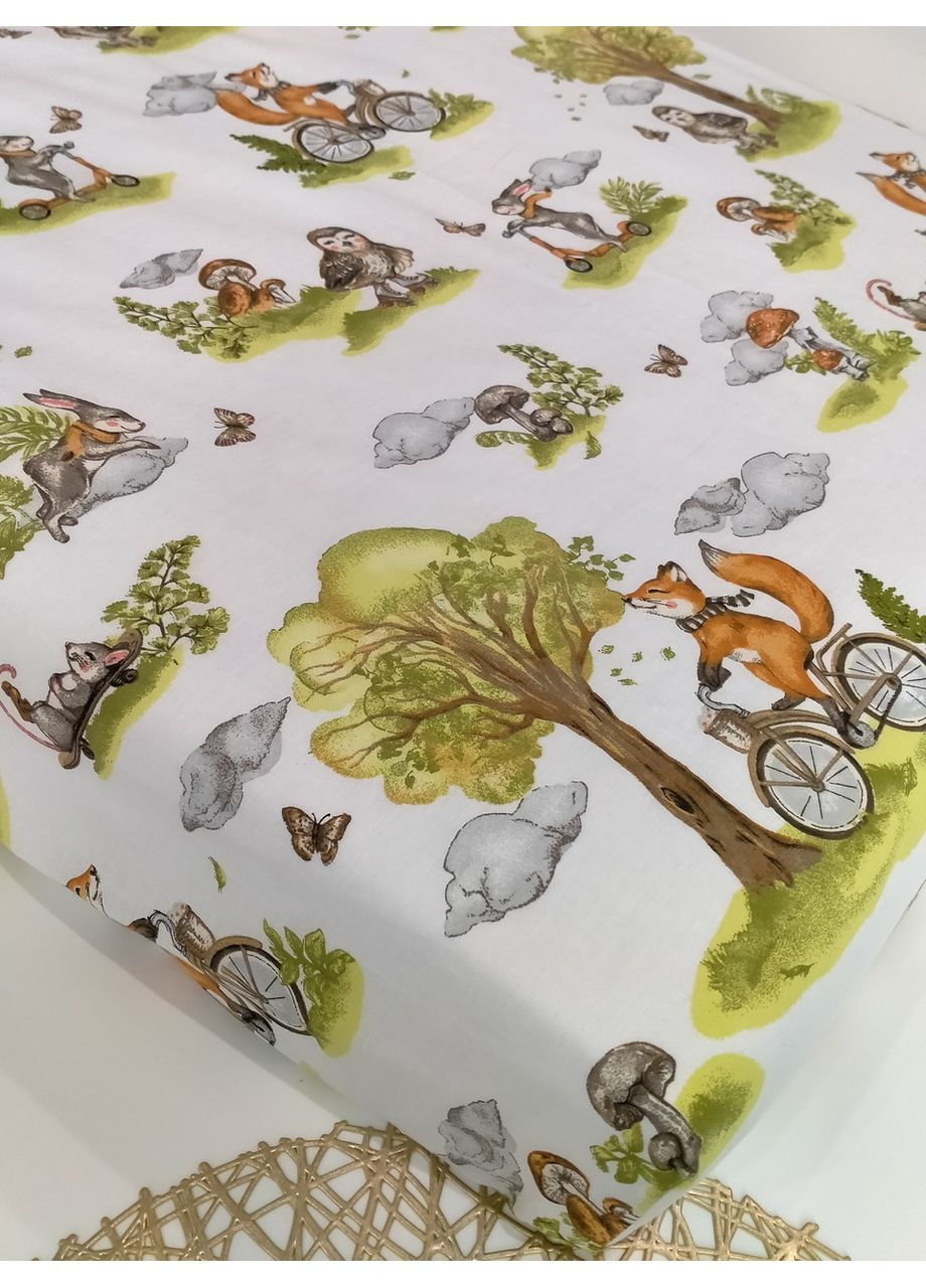 Простирадло на гумці в дитяче ліжечко, польська бязь, розмір 60*120 No Brand (370370110)