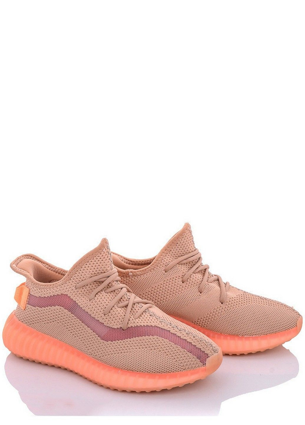 Текстильні кросівки YZP7102 ITTS персикові всесезони (318682766)