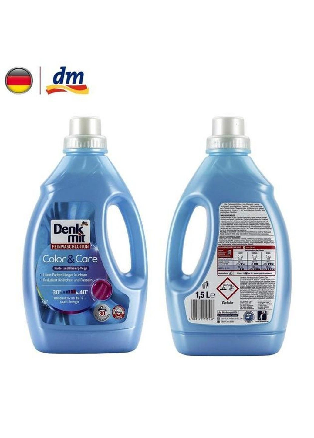 Гель для стирки деликатных вещей Feinwaschlotion Color&Care 1500мл 30 стирок Denkmit (331787118)