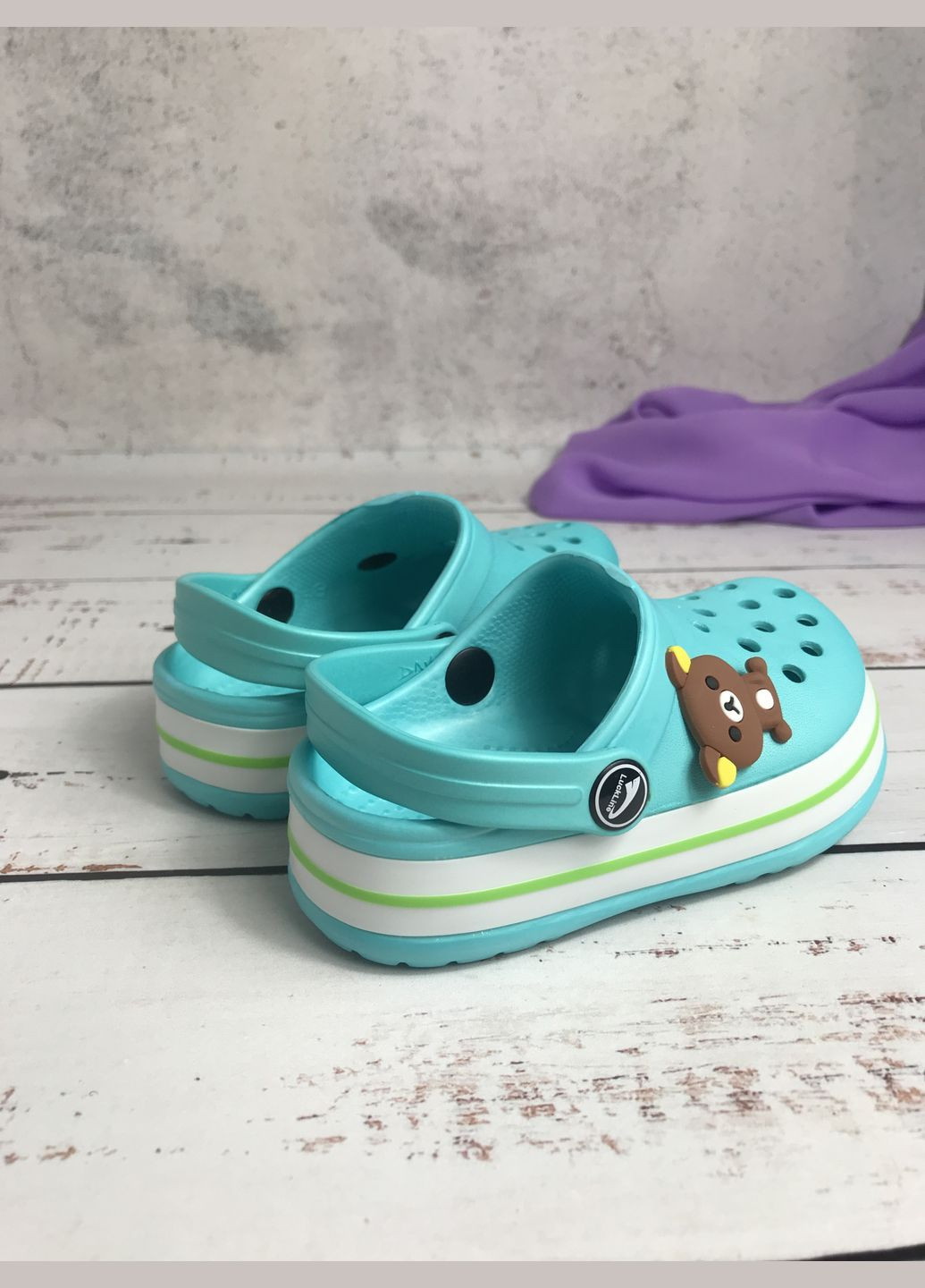 Крокси сабо дитячі Бірюзовий (614) Luck Line (334732274)