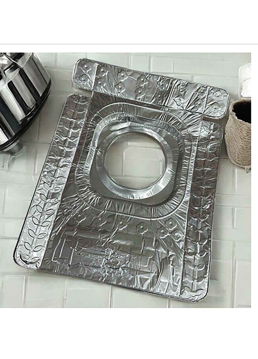 Набор из 2 защитных термостойких накладок на плиту из алюминиевой фольги фольга панель протектор газовых плит Kitchen Master (317638705)