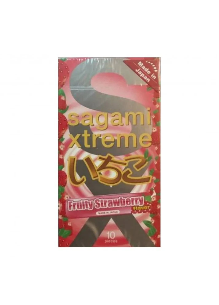 Ультратонкие презервативы Xtreme Strawberry 0,04 мм (цена за упаковку, 10 шт.) Sagami (398335456)