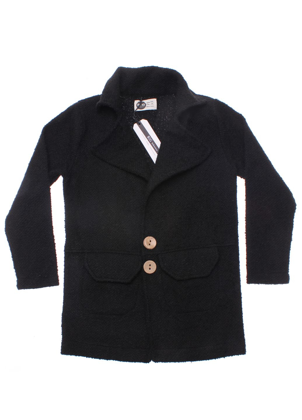 Чорне демісезонне Пальто 3162 Чорний RG