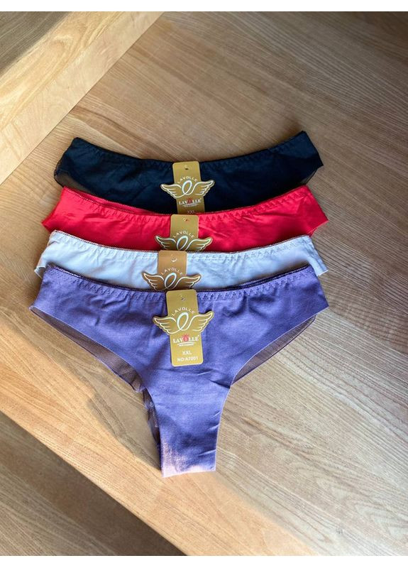 Молодежные трусики-танга из хлопка и микросетки Lavolle Танга (360804742)