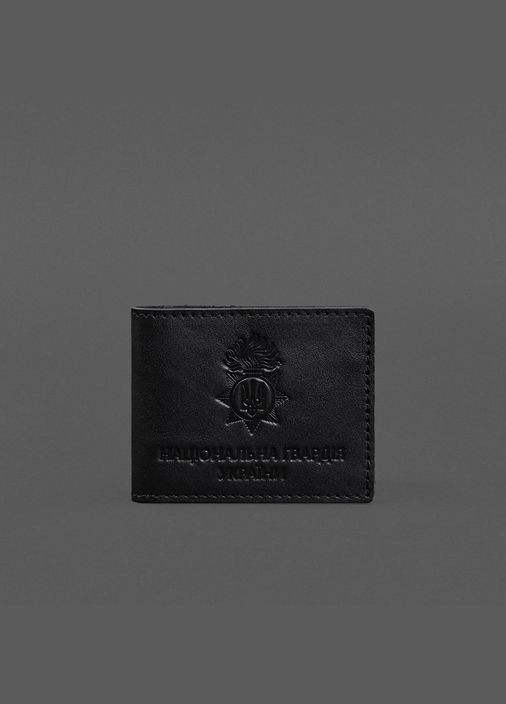 Шкіряна обкладинка для службового посвідчення Національної гвардії Чорна (A-028608) BlankNote (328961579)