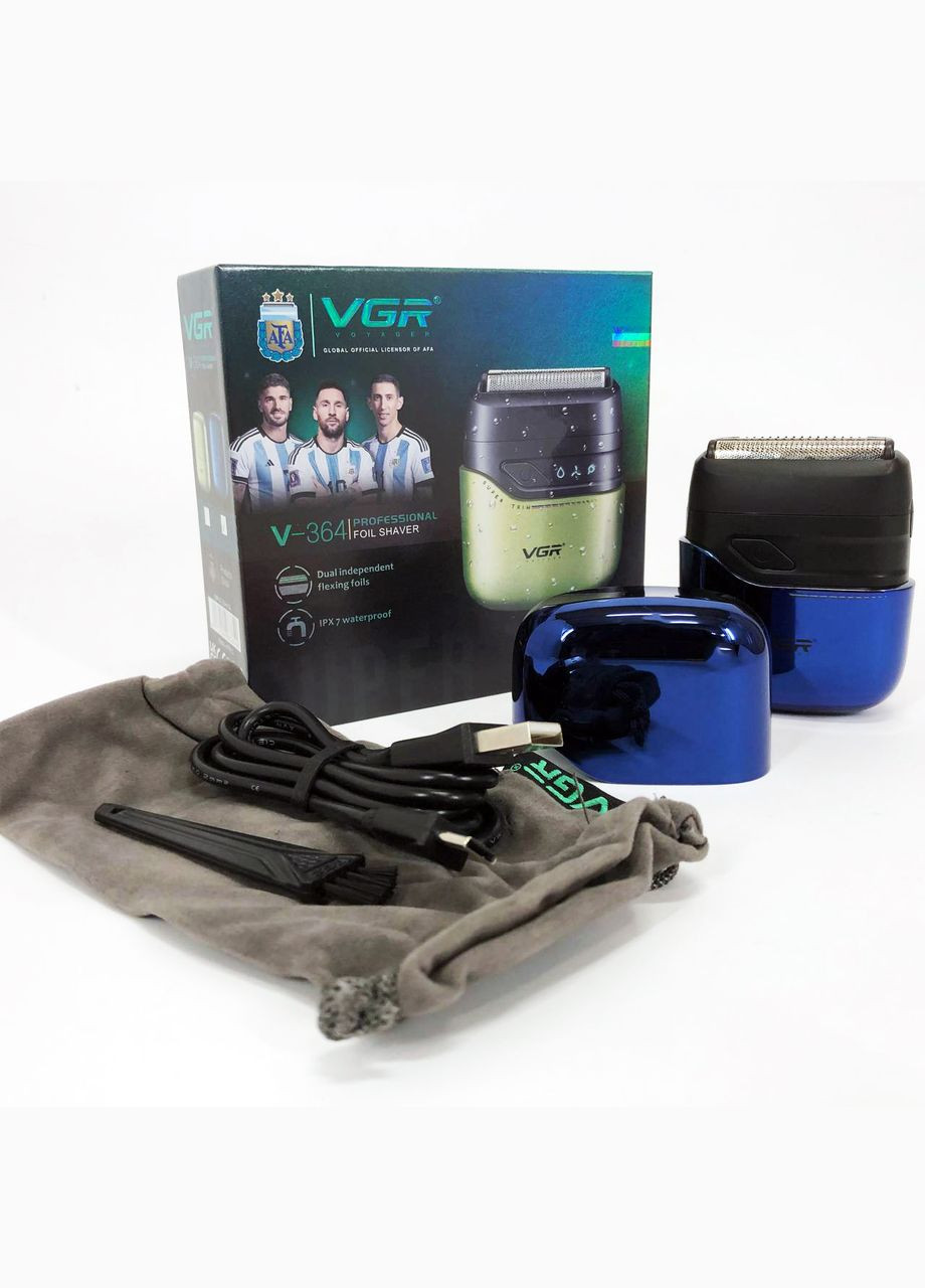 Електробритва V-364 BLUE шейвер VGR (364664343)