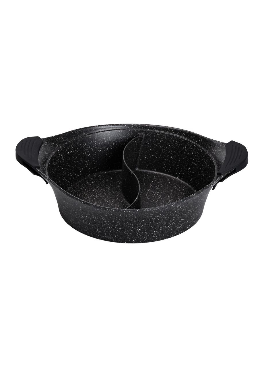 Алюмінієва каструля Ø 30 см 2-ступінчасте мармурове антипригарне покриття Чорний MGC (356460636)