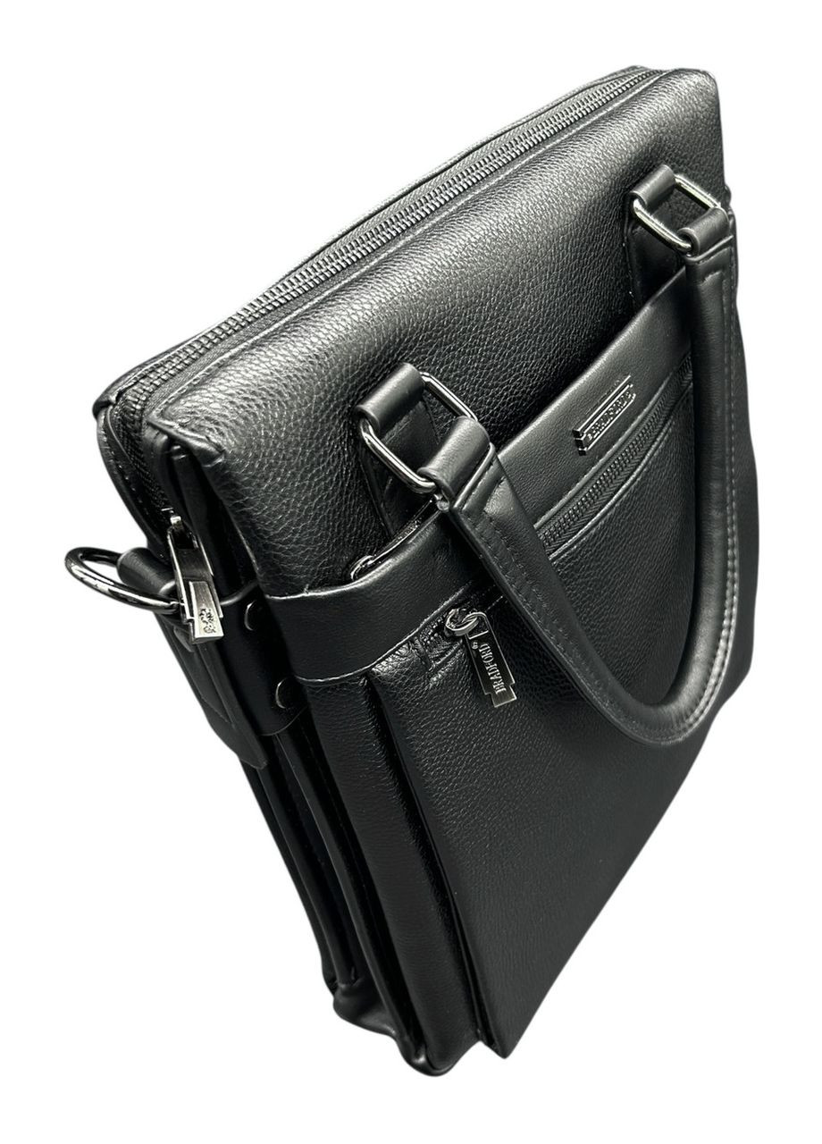 Чоловіча сумка з еко-шкіри Bradford 8950-4 чорна 37 х 21,5 х 4 No Brand (371681773)