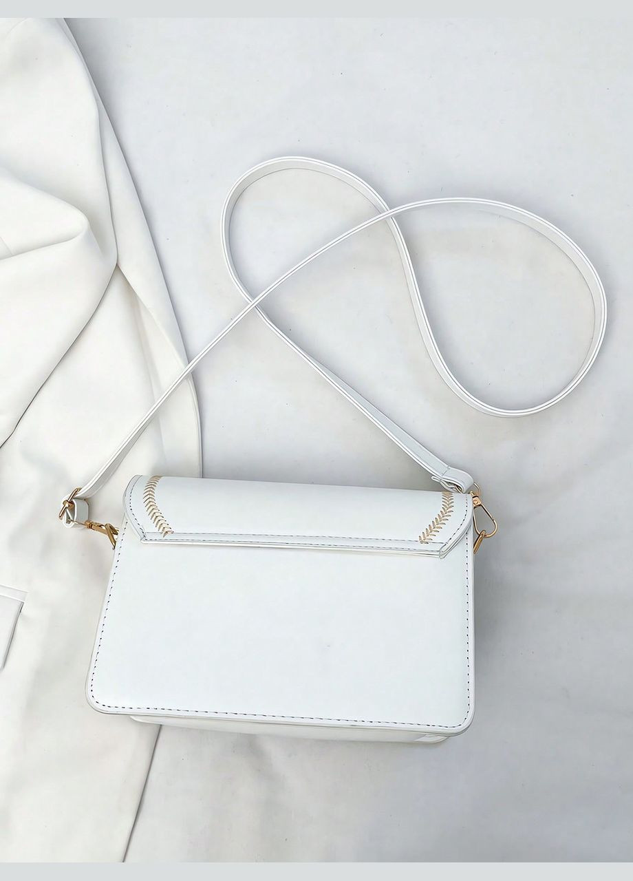 Женская сумка 6037 кросс-боди белая No Brand (303323041)