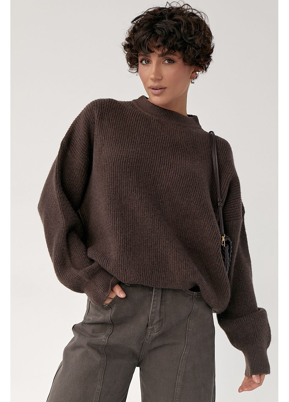 Вязаная теплая однотонная кофта Lurex (372255488)