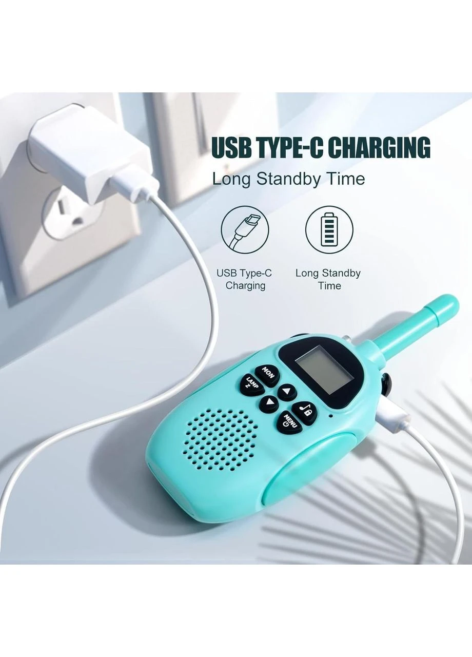 Дитячі рації Kids Walkie Talkie X23, комплект 2 шт, акумуляторні, до 3 км, блакитна та рожева Mhz (397048670)