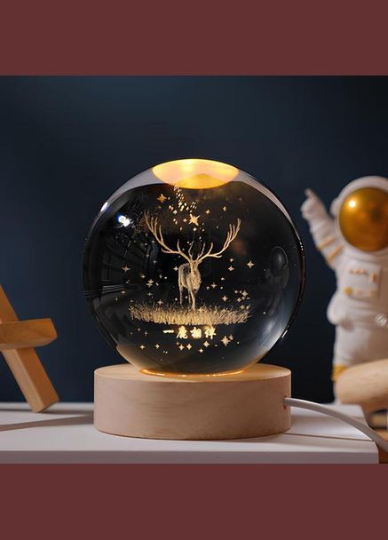 Декоративный 3D ночник хрустальный шар No Brand (348118940)