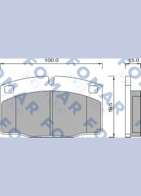 Колодки гальмівні дискові ПЕРЕДН DAEWOO NEXIA, ESPERO 95-, OPEL ASCONA, KADETT 81-92, OMEGA A, VECTR FO 426981 Fomar (364974919)