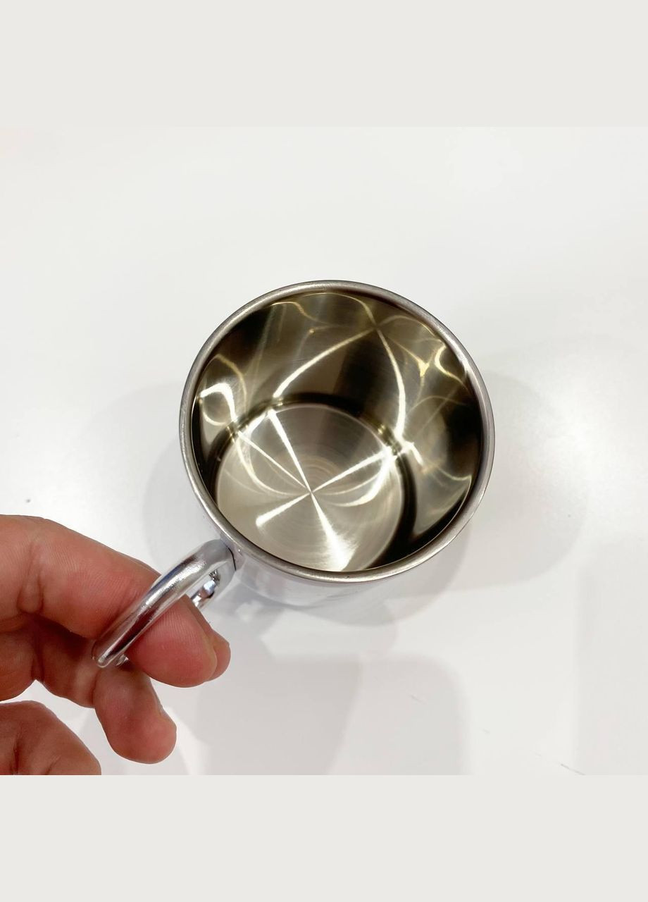 Кружка металлическая с карабином Merry Christmas 300 мл Белая No Brand (324263934)