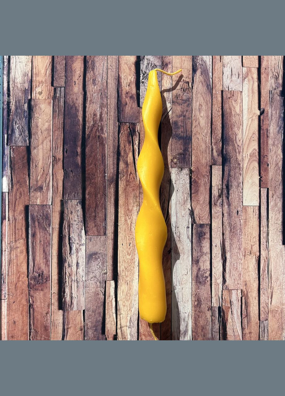 Свеча широкий виток восковая натуральная закрученная 20 см МЕД ПОШТОЮ (322148943)