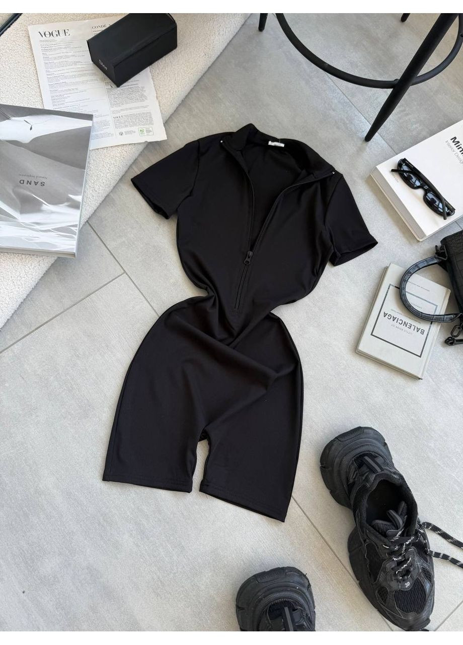 Комбінезон в рубчик Luna чорний