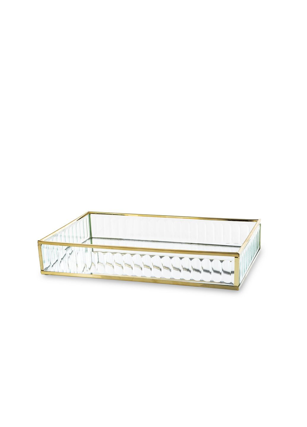 Піднос скляний з дзеркальною поверхнею, 25x15х4,5 см BonaDi (291985953)